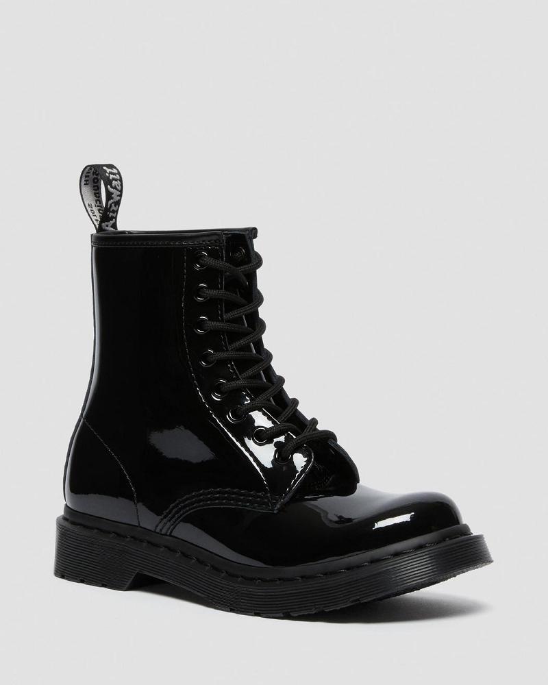 Dr Martens 1460 Mono Lak Leren Veterlaarzen Dames Zwart | NL 603ILH